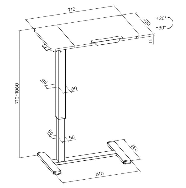 Фото - Стол с электрорегулировкой высоты OfficePro и наклоном столешницы ODM320DW Dark Wood/Black