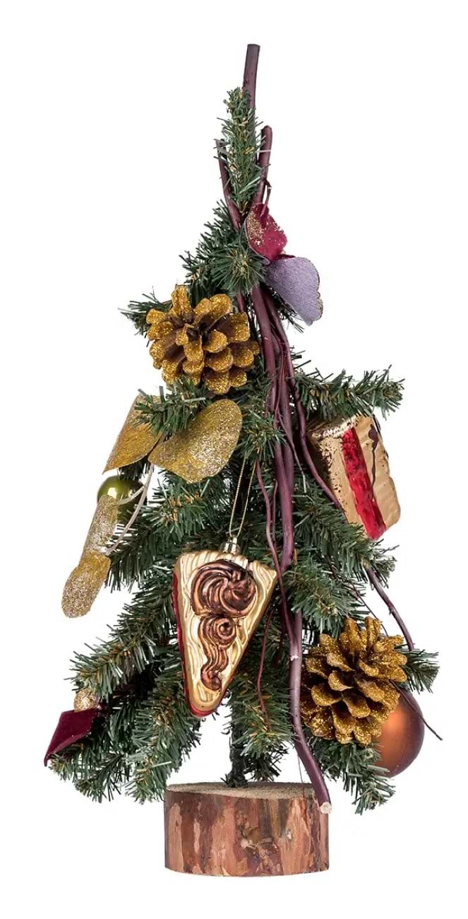 Ялинка настільна YES! Fun з прикрасами Тірамісу 0.45 м (904442) - Фото 1