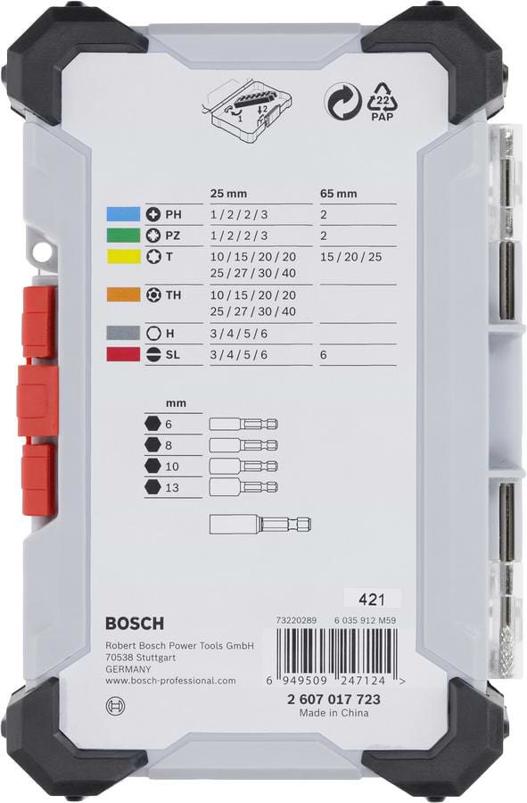 Фото - Набор бит для отвертки Bosch Professional Extra Hard Screwdriver Bit Set (2.607.017.723)