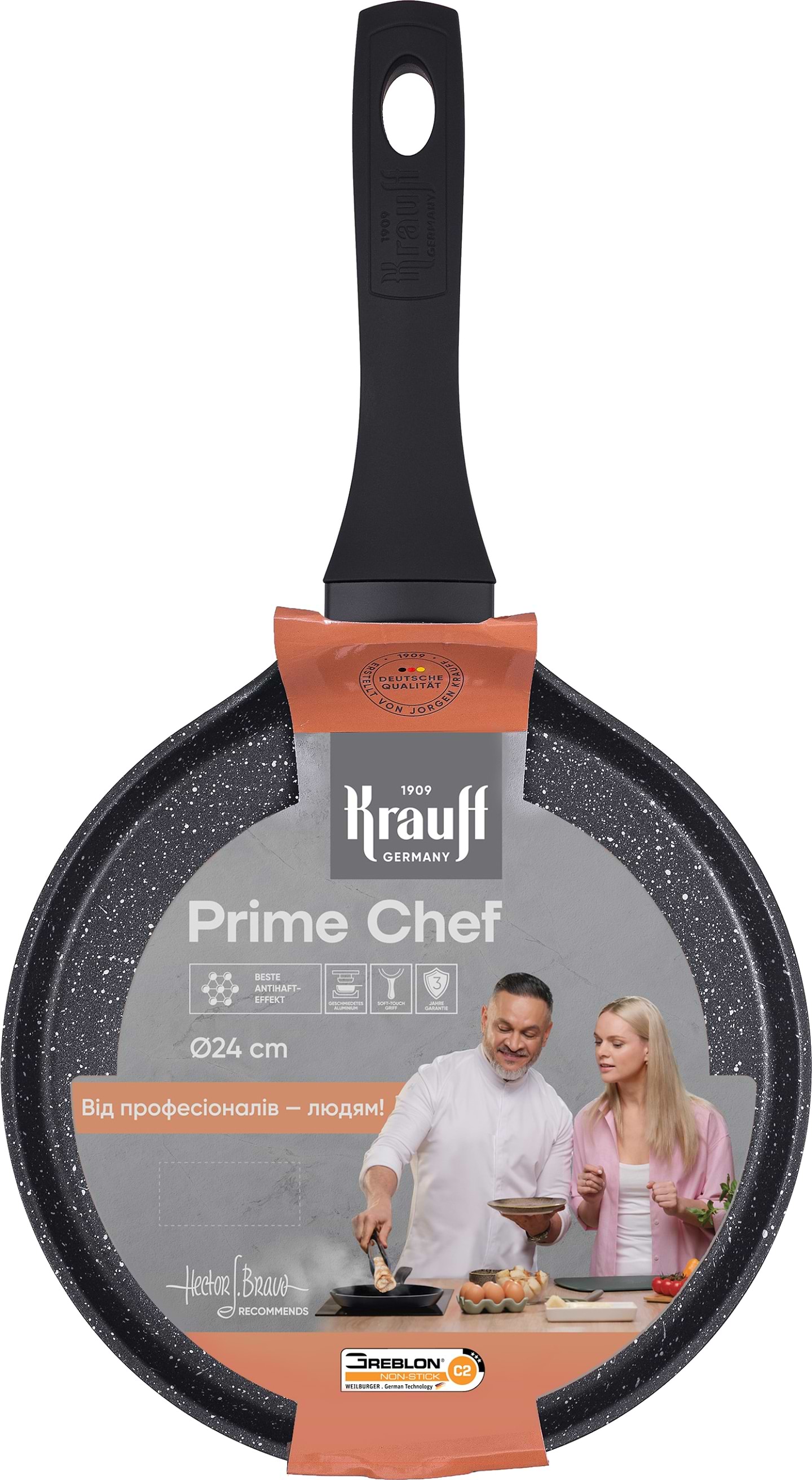 Сковорода для млинців Krauff 25-45-246 Prime Chef 24 см - Фото 1