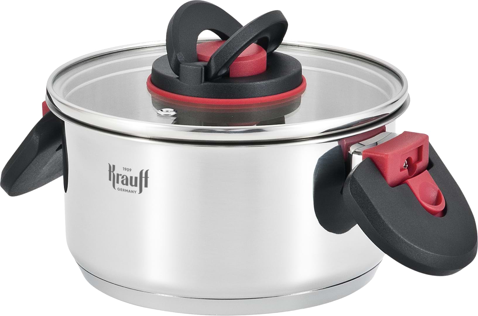Кастрюля Krauff 1.9 л Prime Chef зі скляною кришкою (26-303-018) - Фото 1