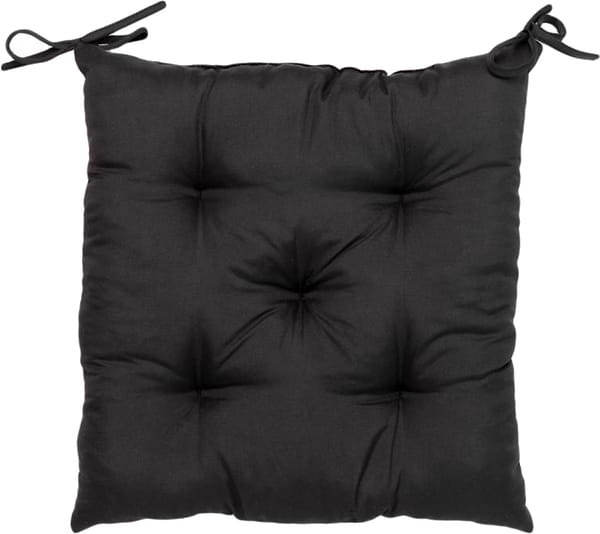 Фото - Подушка для стільця Прованс Фібра Чорна 40х40 см (041689)