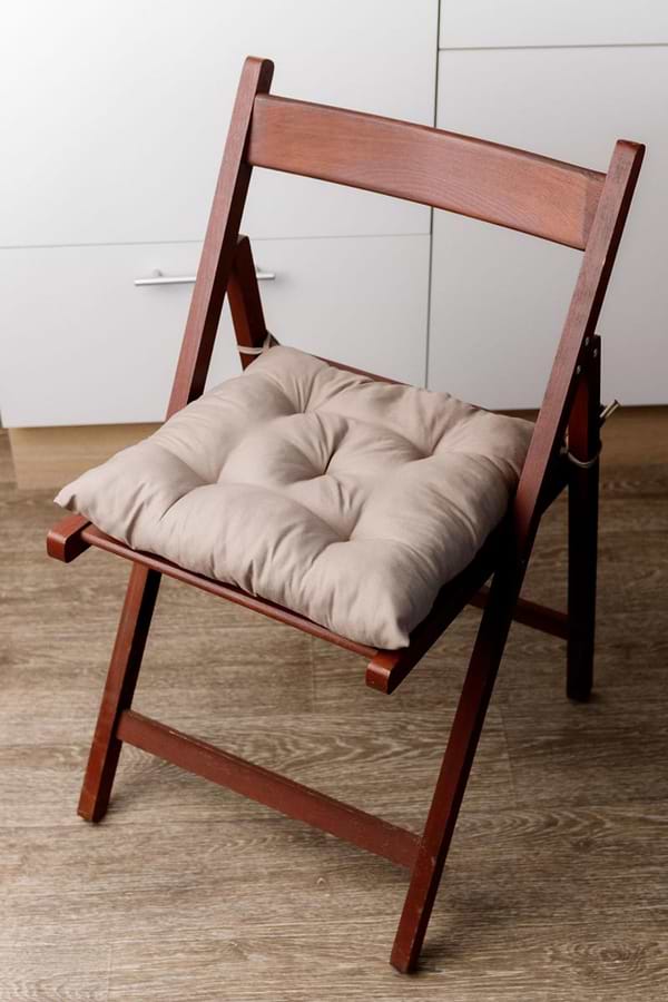 Фото - Подушка для стула Прованс Фибра Тауп 40х40 см (041691)