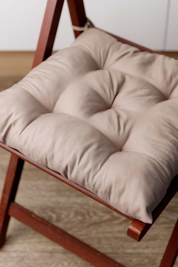 Фото - Подушка для стула Прованс Фибра Тауп 40х40 см (041691)