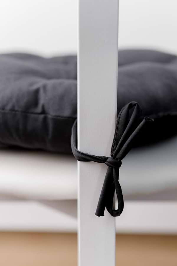 Фото - Подушка для стільця Прованс Фібра Чорна D40 см (041693)