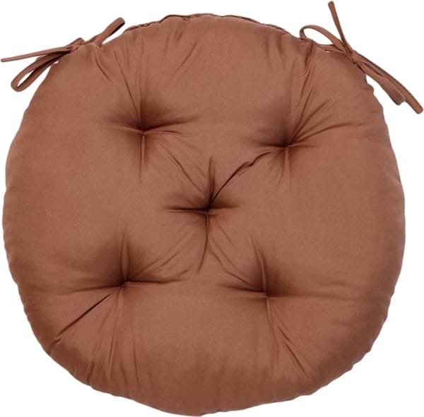 Фото - Подушка для стільця Прованс Фібра Коричнева D40 см (041697)