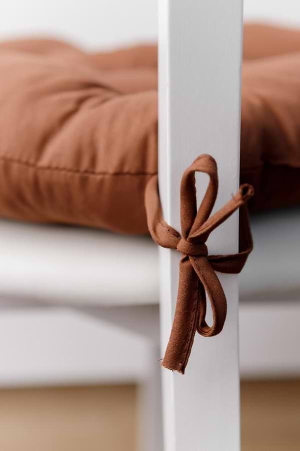 Фото - Подушка для стільця Прованс Фібра Коричнева D40 см (041697)