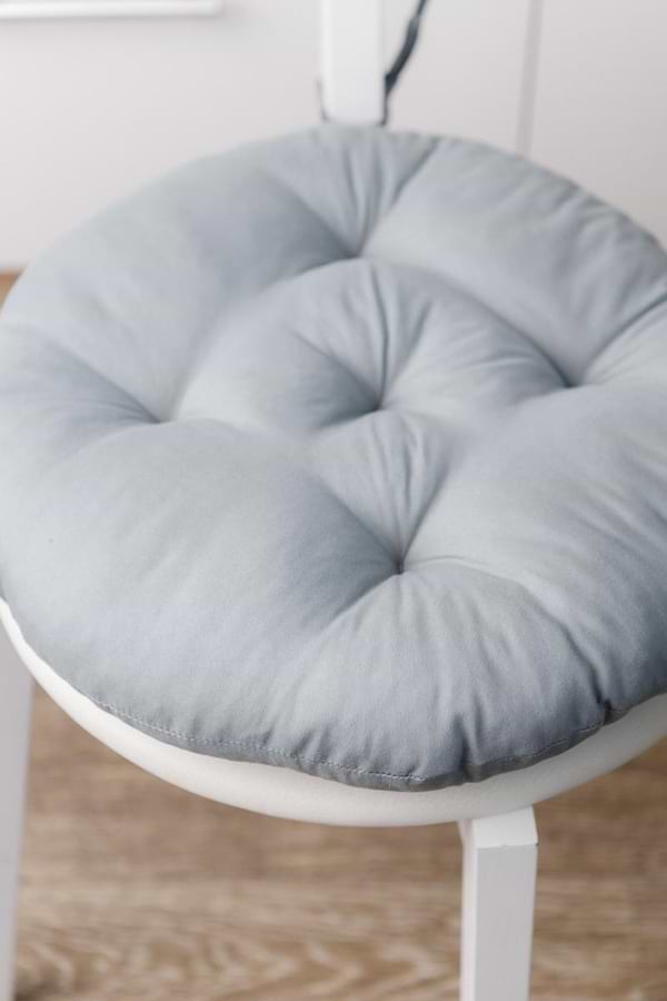 Фото - Подушка для стула Прованс Фибра Серая D40 см (041699)