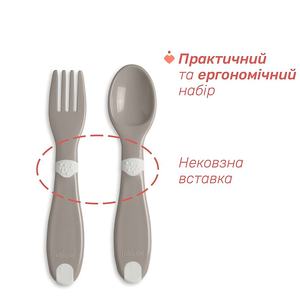 Фото - Набор детских столовых приборов для малыша Chicco First Cutlery 12М+ (16101.35)