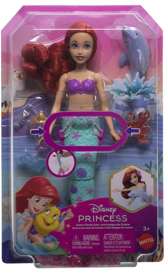 Фото - Кукольный набор DISNEY PRINCESS Ариэль "Подводные приключения" (JFC39)