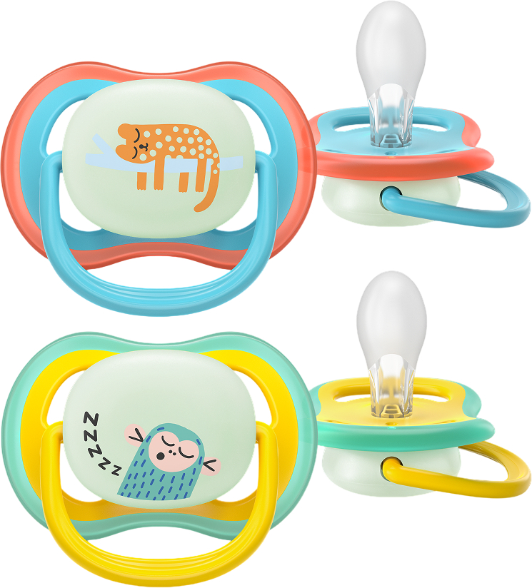 Ортодонтична пустушка Philips Avent Ultra Air Нічна, 18+ міс. (SCF376/32) - Фото 1