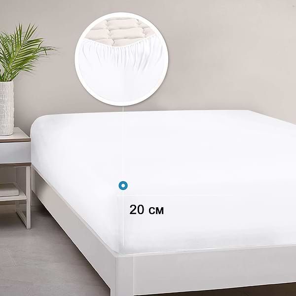 Фото - Простынь односпальная Zastelli на резинке Бязь элит 90х200+20 см Белая (16700)