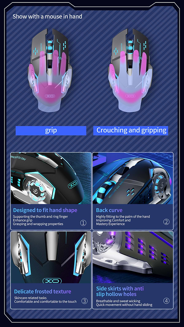 Фото - Миша бездротова XO M10 Black+Silver