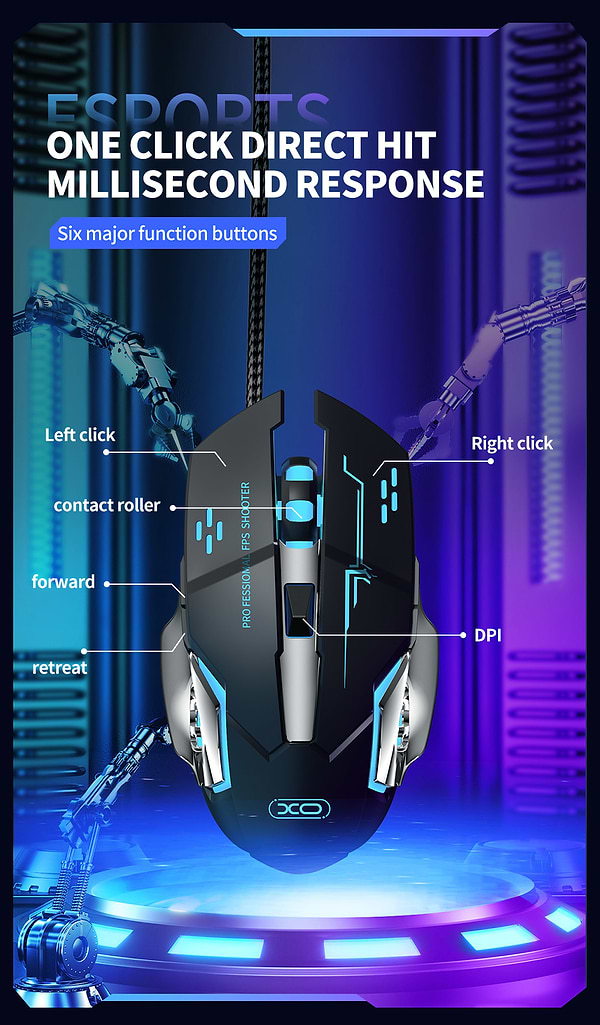 Фото - Миша бездротова XO M10 Black+Silver