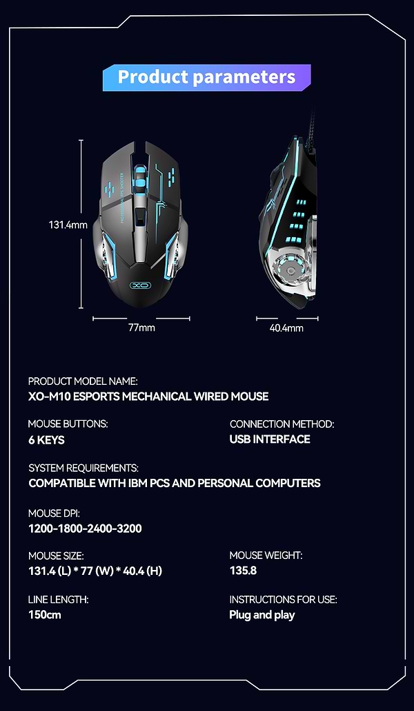 Фото - Миша бездротова XO M10 Black+Silver