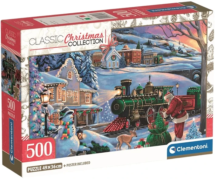 Пазли (8 +) Clementoni Різдвяний потяг 500 ел. (35566)