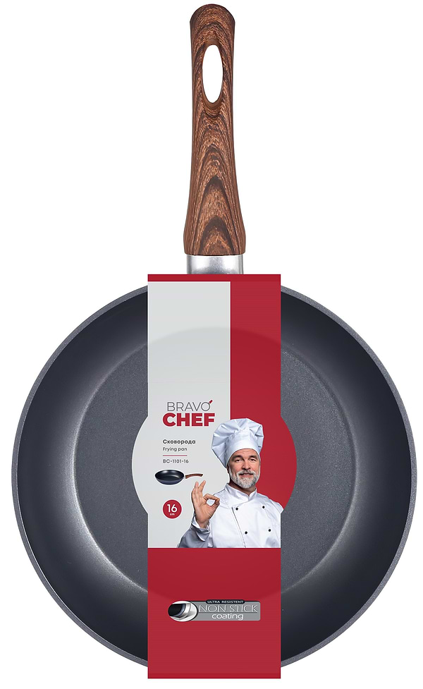 Фото - Сковорода універсальна BRAVO CHEF 16 см (BC-1101-16)