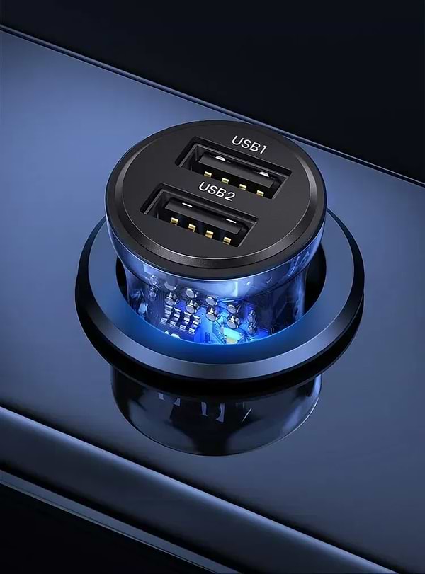 Фото - Автомобильное зарядное устройство Usams CC16215 W USB та USB Black