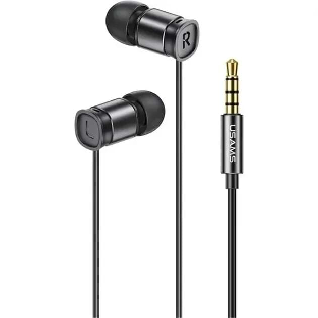 Навушники вкладиші дротові Usams EP-46 Mini 3.5mm In-Ear Earphone 1.2m Black (HSEP4601) - Фото 1