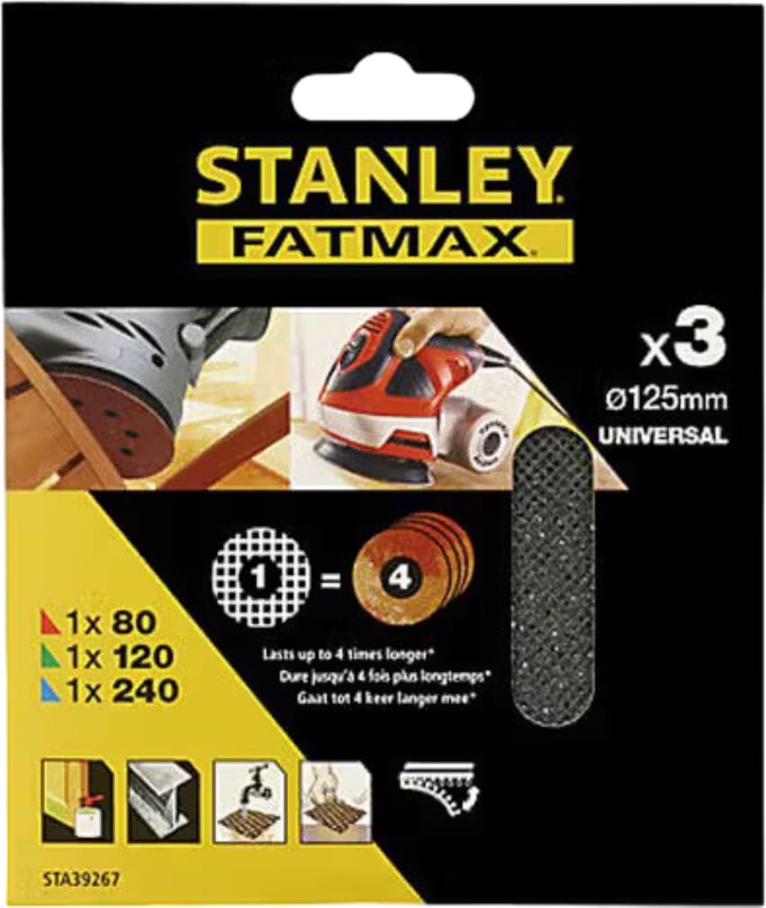 Сітка шліфувальна Stanley 125 мм (STA39267)
