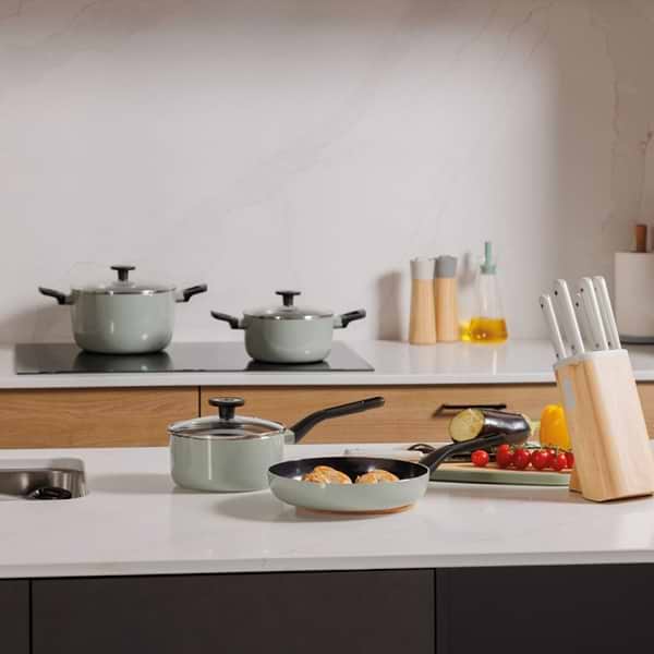 Фото - Набор посуды Berghoff 3950636 LEO Glints Sage 7 пр.