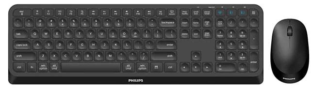 Клавіатура + миша бездротова Philips SPT6407B/00 Black - Фото 1