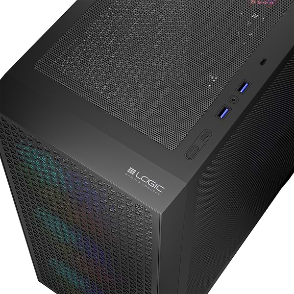 Фото - Корпус Logic Concept DART PRO ARGB MIDI BLACK MESH fans 4x120mm без БП (AT-DART-PRO-ARGB-10)