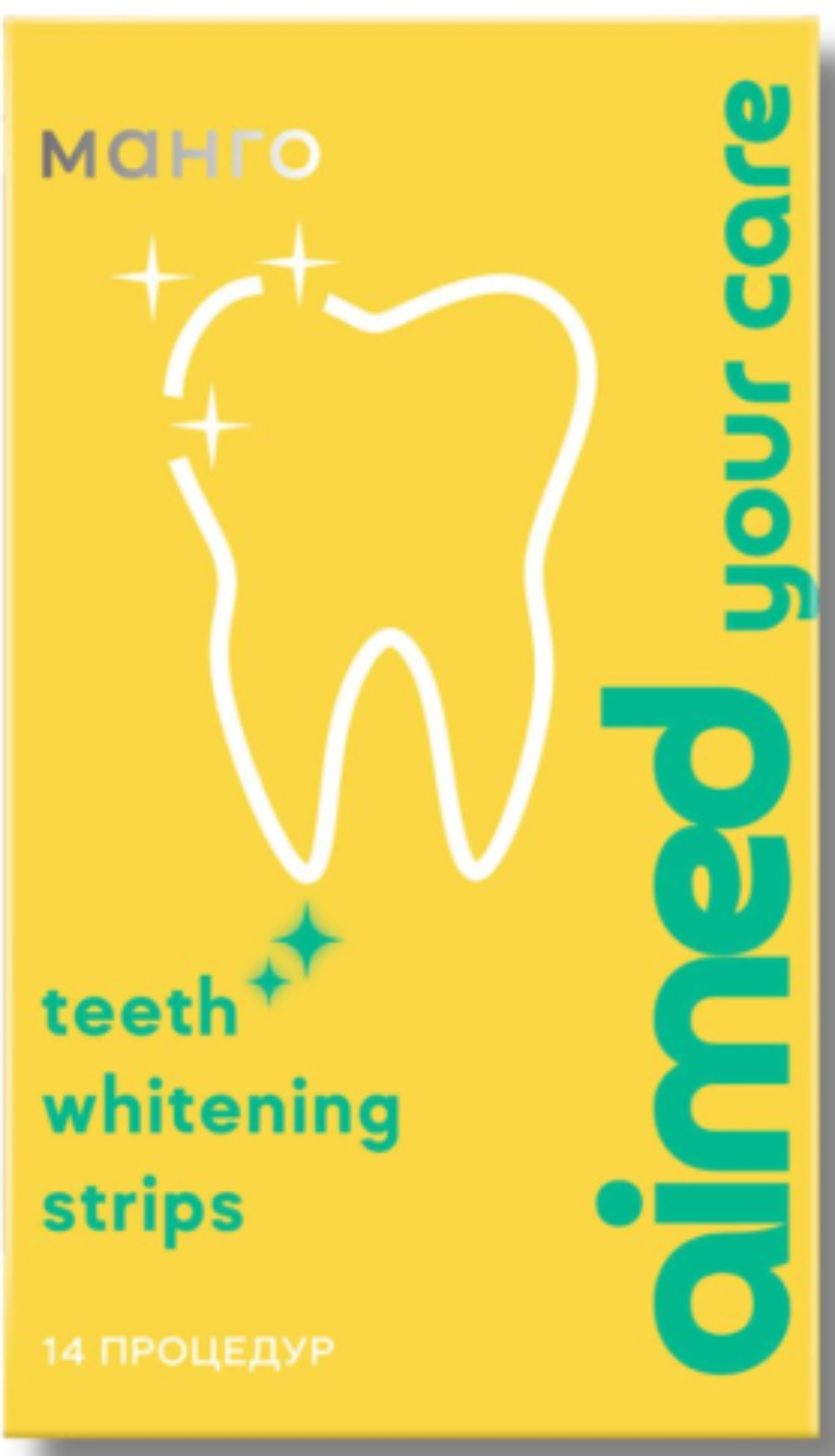 Отбеливающие полоски для зубов AIMED Teeth Whitening Strips 28 шт на 14 процедур вкус манго (AI-TWS28_mango) - Фото 1