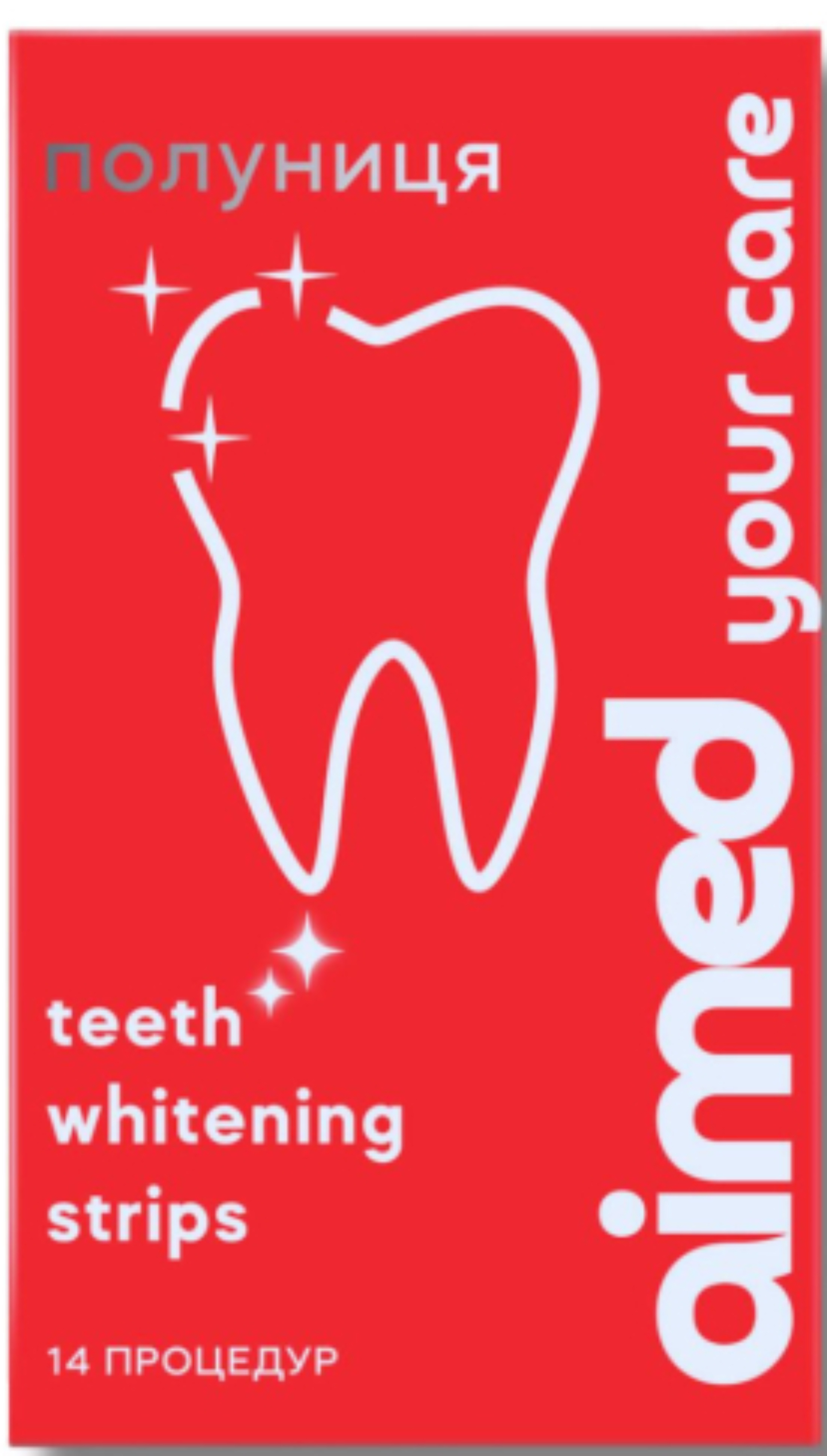 Відбілюючі смужки для зубів AIMED Teeth Whitening Strips 28 шт на 14 процедур смак полуниця (AI-TWS28_stb) - Фото 1