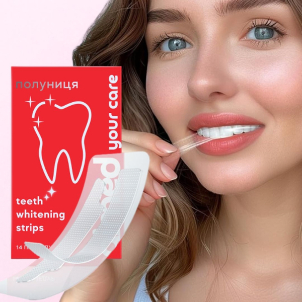 Фото - Відбілюючі смужки для зубів AIMED Teeth Whitening Strips 28 шт на 14 процедур смак полуниця (AI-TWS28_stb)