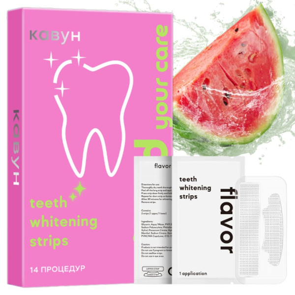 Фото - Відбілюючі смужки для зубів AIMED Teeth Whitening Strips 28 шт на 14 процедур смак кавун (AI-TWS28_wtm)