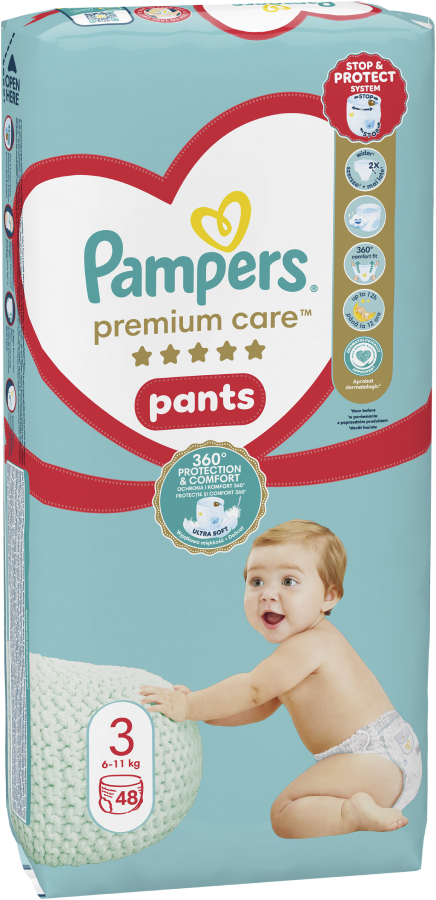 Фото - Одноразовые подгузники-трусики Pampers Premium Care Pants Размер 3 (6-11 кг) 48 шт. (80836076)