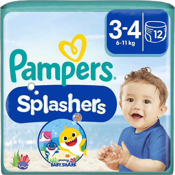Фото - Одноразовые подгузники-трусики для плавания Pampers Splashers Размер 3-4 (6-11 кг), 12 шт. (80829524)
