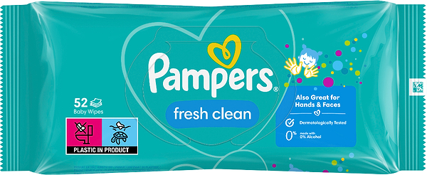 Фото - Вологі серветки для немовлят Pampers Fresh Clean, 52 шт. (80778356)