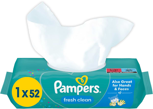 Фото - Вологі серветки для немовлят Pampers Fresh Clean, 52 шт. (80778356)