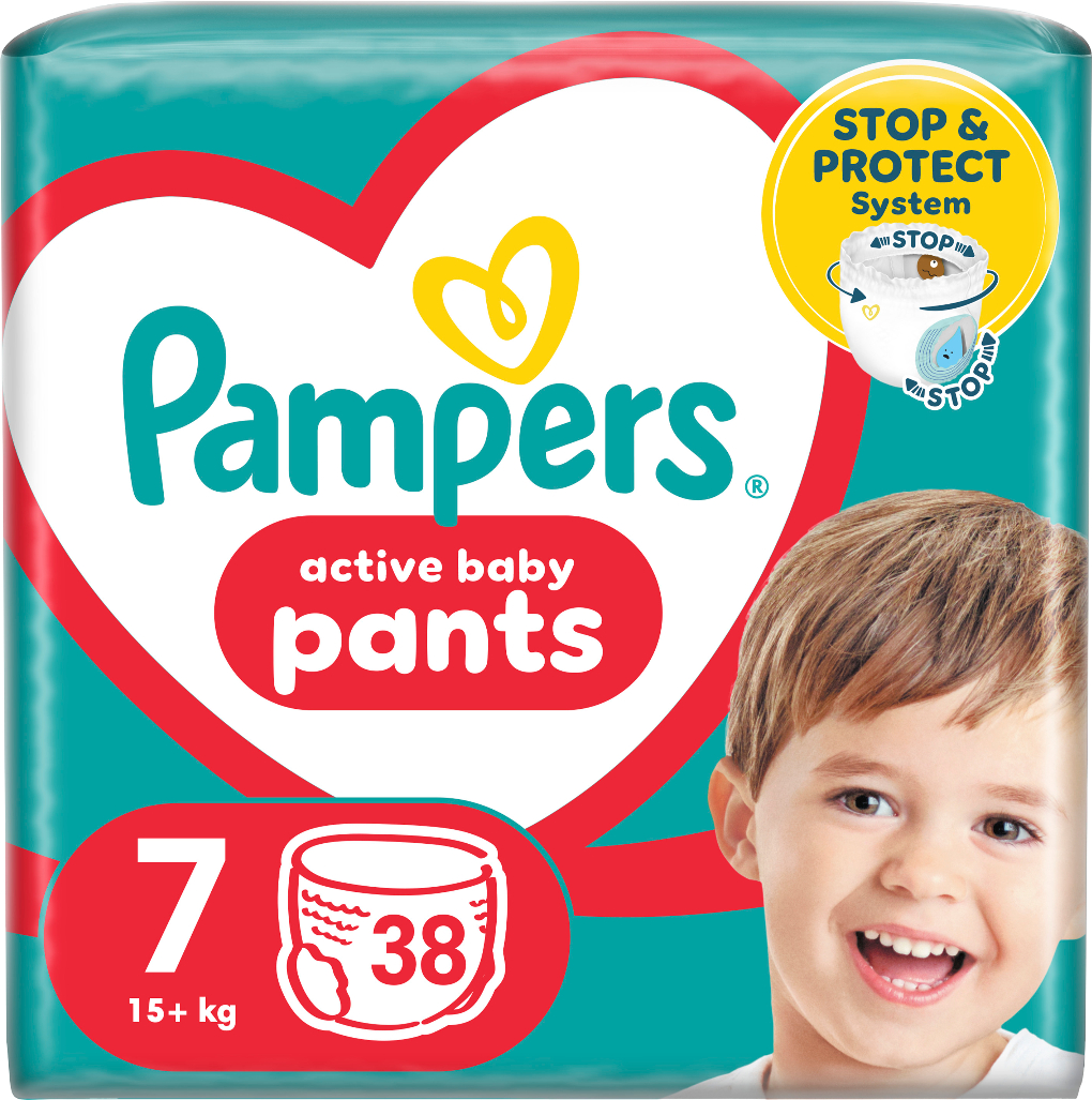Одноразові підгузки-трусики Pampers Active Baby Pants Розмір 7 (15+ кг) 38 шт. (80815111) - Фото 1