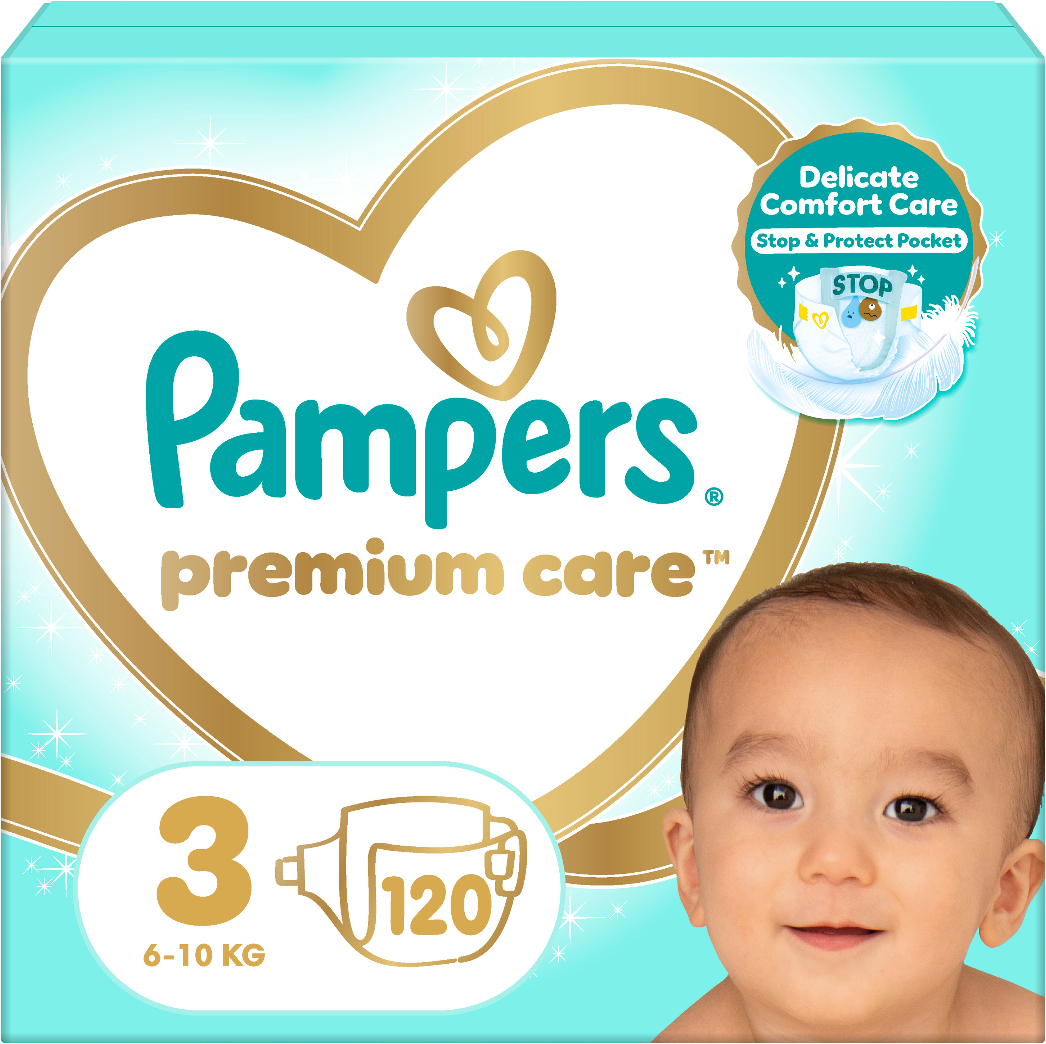 Одноразовые подгузники Pampers Premium Care Размер 3 (6-10 кг), 120 шт. (80845210) - Фото 1