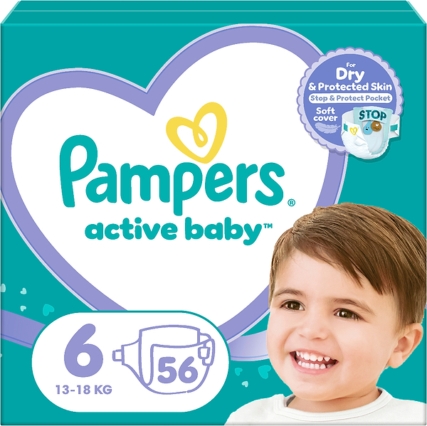 Фото - Одноразовые подгузники Pampers Active Baby Размер 6 (13-18 кг), 56 шт. (80843228) Фото - Одноразовые подгузники Pampers Active Baby Размер 6 (13-18 кг), 56 шт. (80843228)
