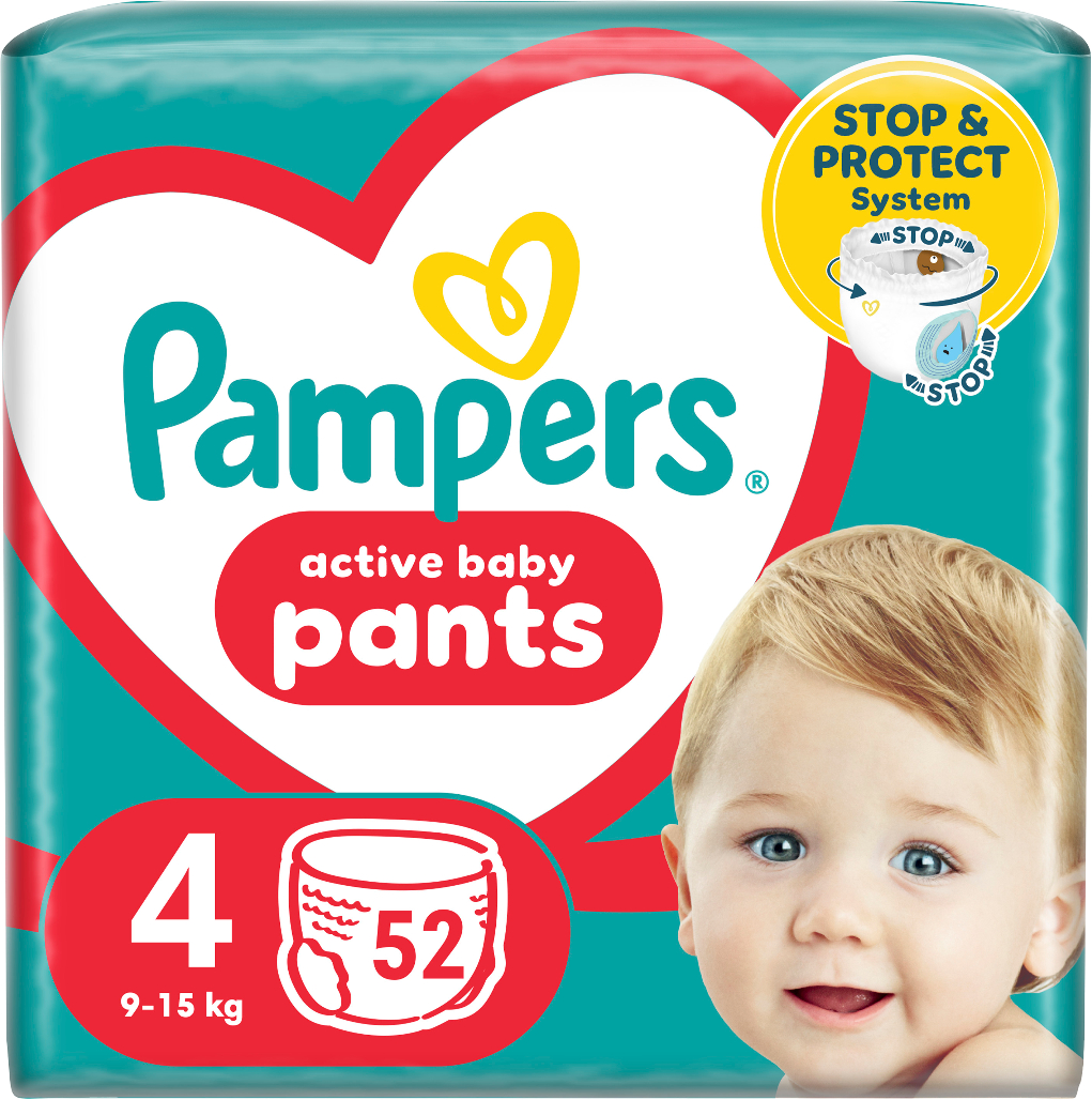 Одноразові підгузки-трусики Pampers Active Baby Pants Розмір 4 (9-15 кг) 52 шт. (80815115) - Фото 1