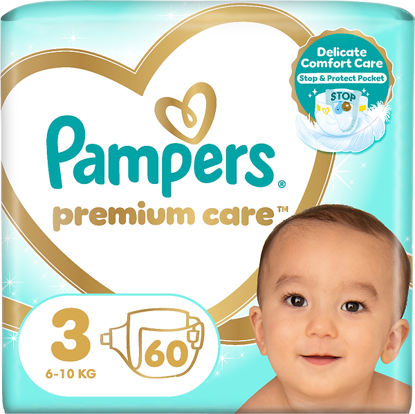Фото - Одноразовые подгузники Pampers Premium Care Размер 3 (6-10 кг), 60 шт. (80840911)