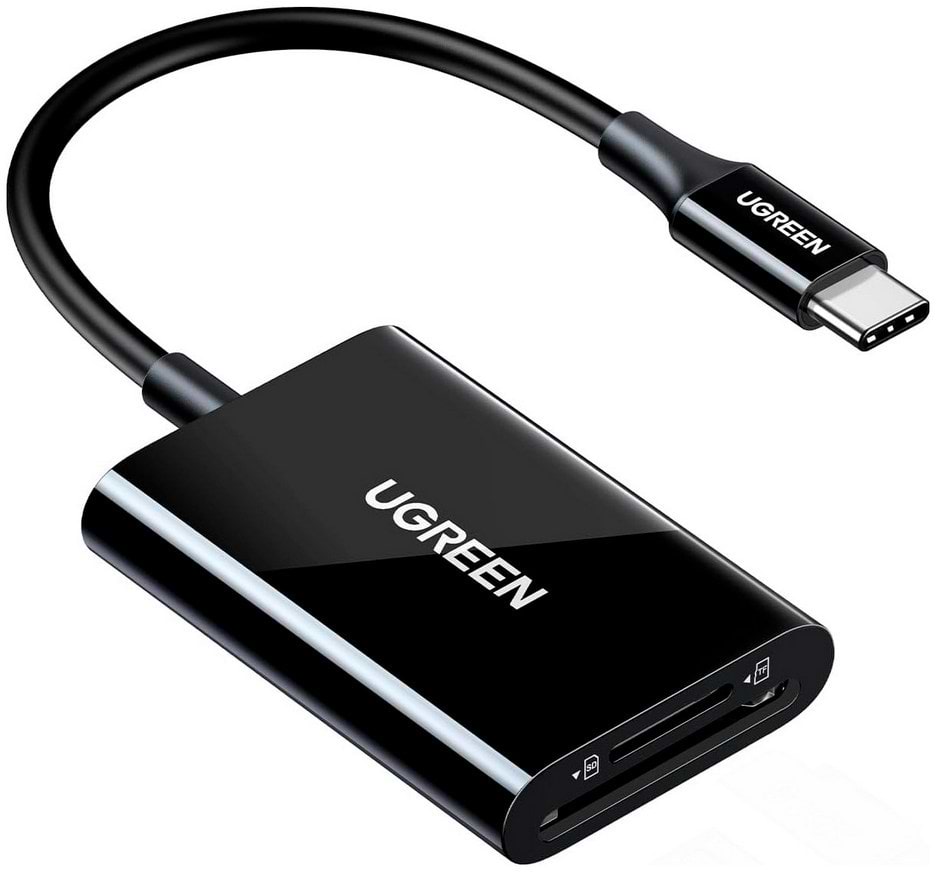 Кардрідер UGREEN CM265 USB-C 3.1 Card Reader for TF/SD Black (35622) - Фото 1
