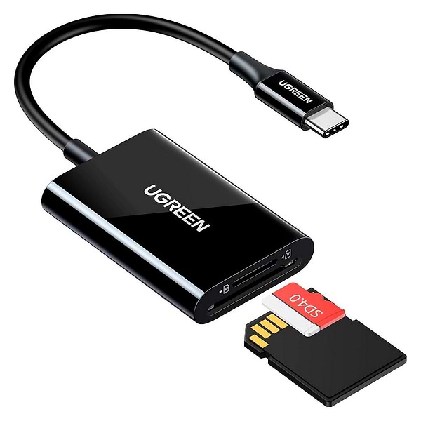 Фото - Кардридер UGREEN CM265 USB-C 3.1 Card Reader for TF/SD Black (35622)