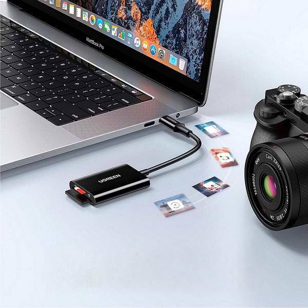 Фото - Кардридер UGREEN CM265 USB-C 3.1 Card Reader for TF/SD Black (35622)