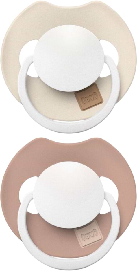 Ортодонтична пустушка Lovi Prime 18+ міс. 2 шт. Ivory Glow/Blush Glow (34/438) - Фото 1
