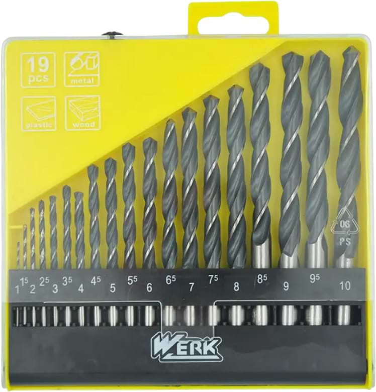 Свердло Werk 19 шт. (1-10)x0.5 мм (2039904)