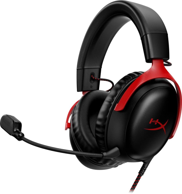 Фото - Гарнитура проводная игровая HyperX Cloud III Black-Red (727A9AA)