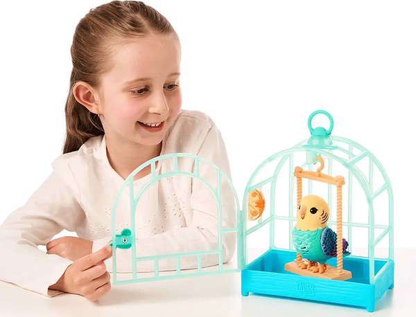 Фото - Інтерактивна іграшка Moose хвилястий папужка Інді в клітці (26691)