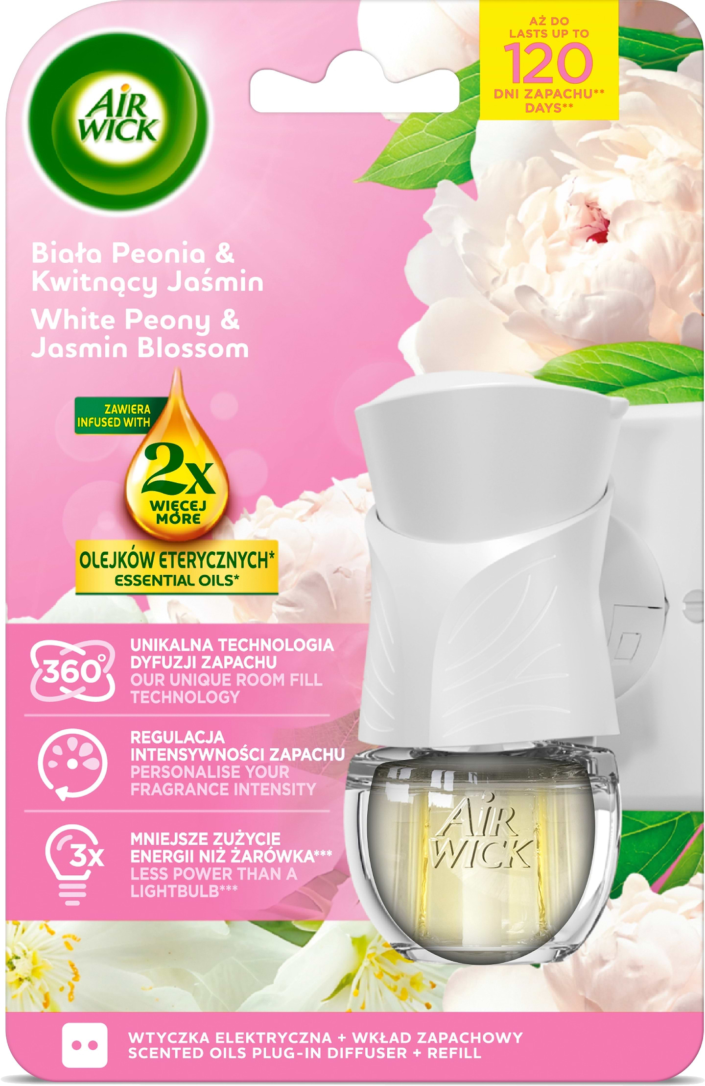 Освіжувач повітря для кімнати Air Wick Електричний Peony & Jasmine зі змінний флаконом - Фото 1