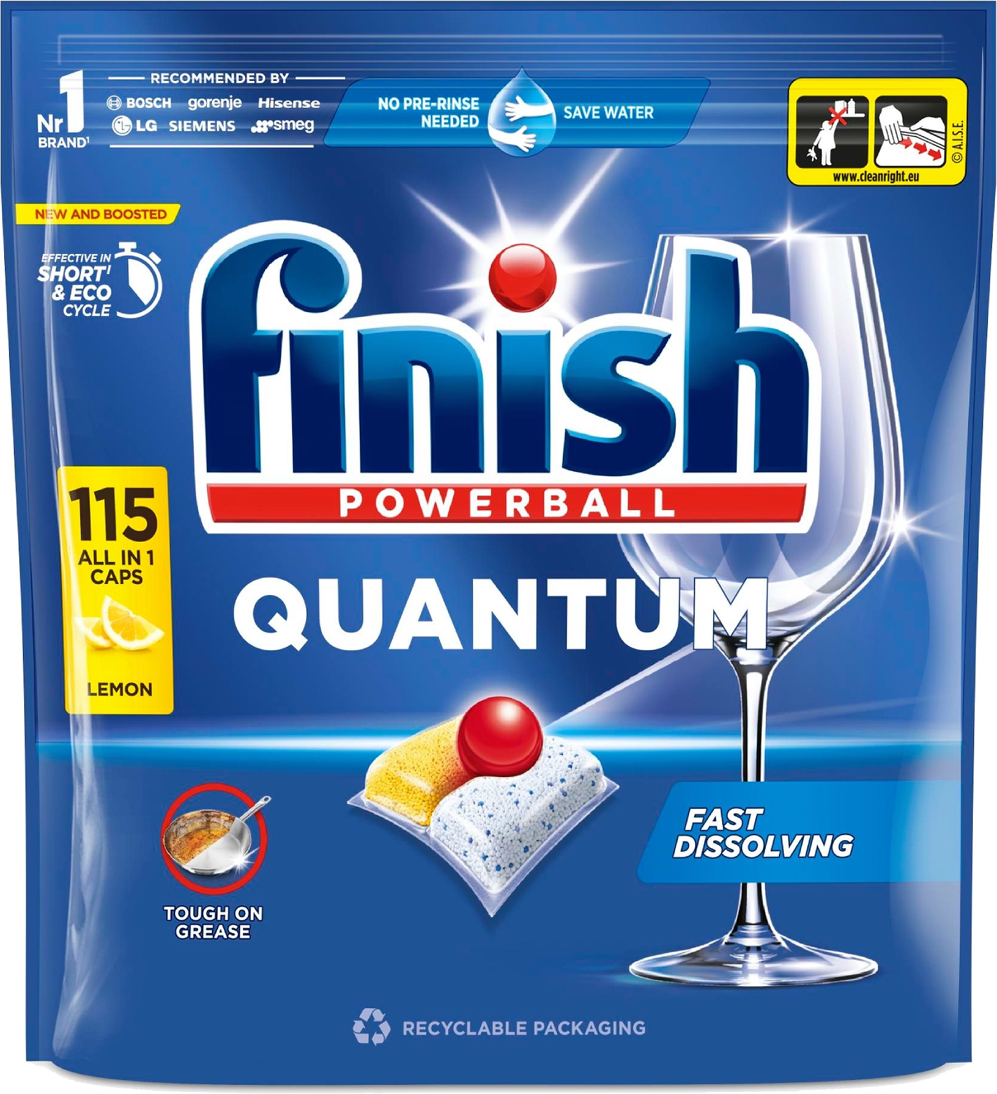 Таблетка для посудомийної машини Finish Ultimate Plus All in 1 Лимон 115 таблеток - Фото 1