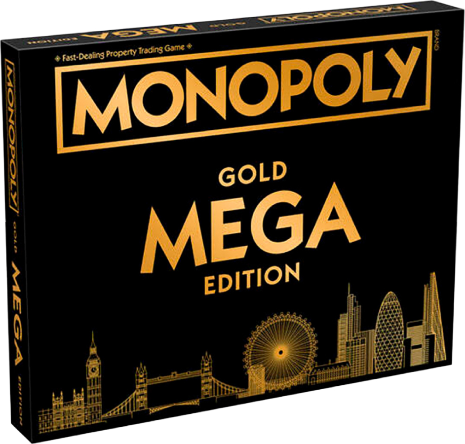 Настільна гра (8+) Winning Moves MONOPOLY Mega Gold UK (WM02108-EN1-6)